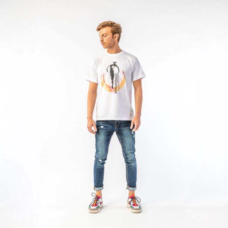 Danceworks White Classic T-shirt for men DW0011WBO at Danceworks shop in London
