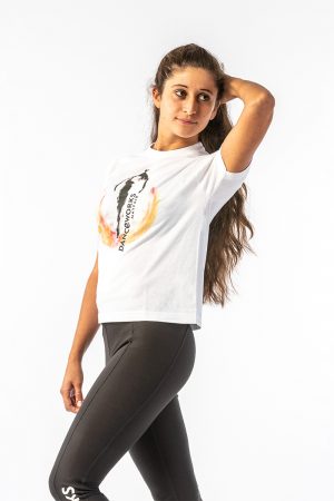 Danceworks White Classic Tee for women DW009WBO at Danceworks shop in London